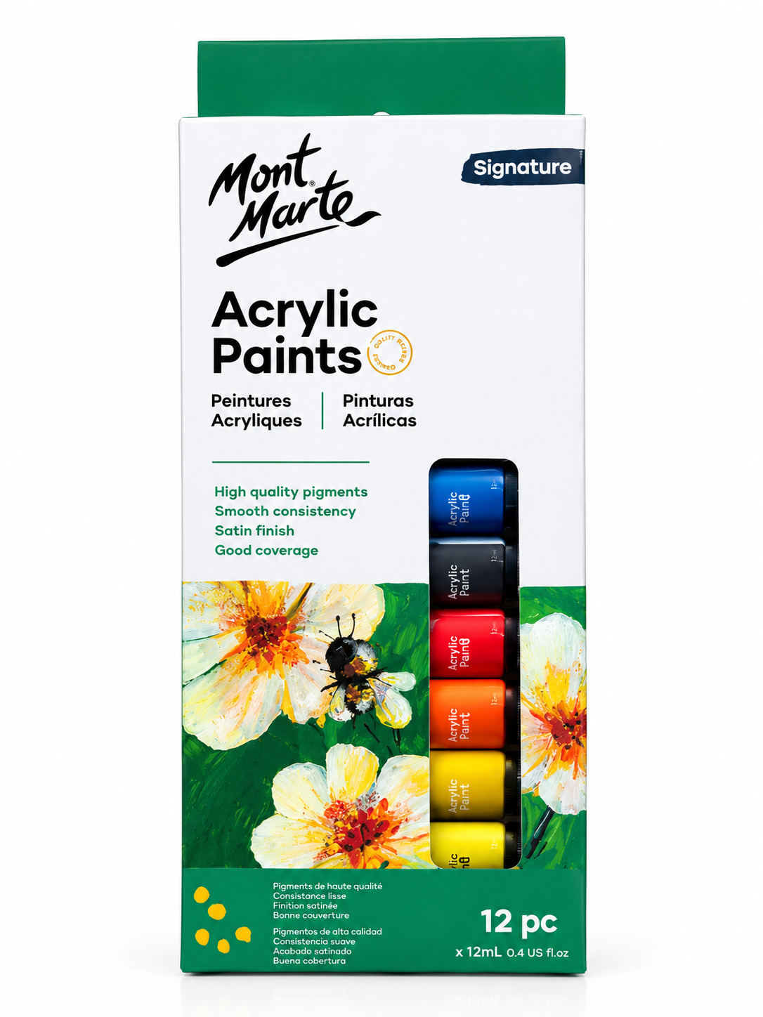 Mont Marte Acrylic Signature Paints (12 Pcs) - 12 ml