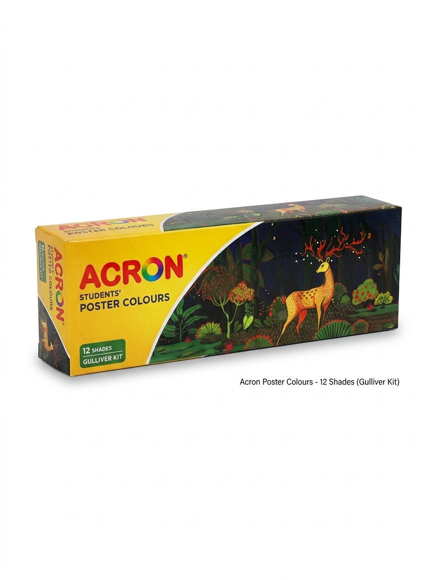 Acron Students Poster Colours Gulliver Kit - 120 ml (10ml bottles of 12 shades)