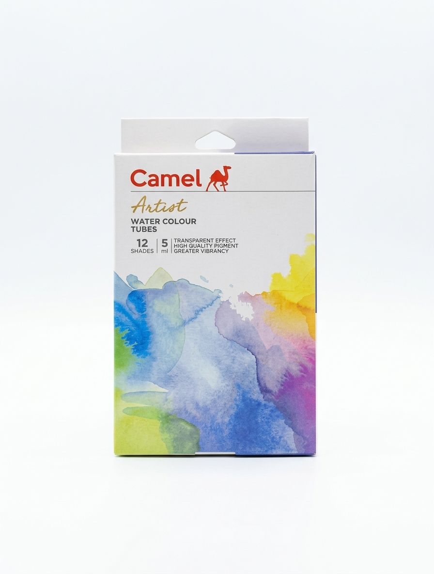 Camel Artist Quality Water Colour Box 5ml (12 Shades)